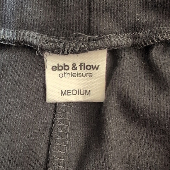 Ebb & Flow Womens Medium Flared Pull On Pants Gray Yoga Athleisure Activewear - Picture 7 of 7